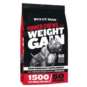 Add weight to your dog fast & naturally with Bully Max Power Chews for Weight Gain