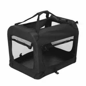 Collapsible Pet Travel Crate - Large Dog Cat Soft Foldable Portable Car Carrier.