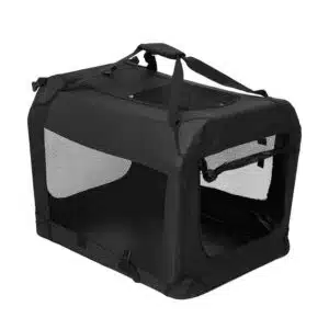 Collapsible Pet Travel Crate - Large Dog Cat Soft Foldable Portable Car Carrier Ventilation view