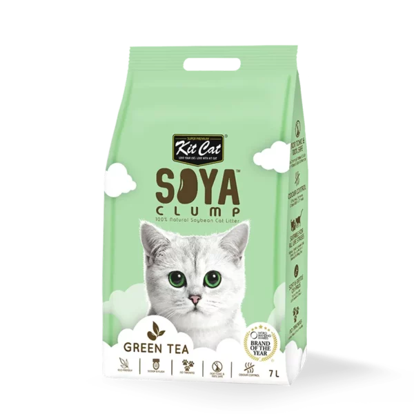Kit Cat Soybean Litter Soya Clump Green Tea 7L Pack