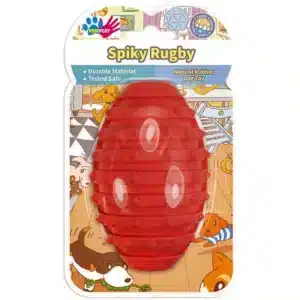 Rubber Spiky Rugby Ball Pet Dog Toy - Durable and Engaging Toy for Dogs in Sri Lanka