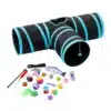 Tri-Tunnel Cat Toy with Multi Variety Cat Toy Pack