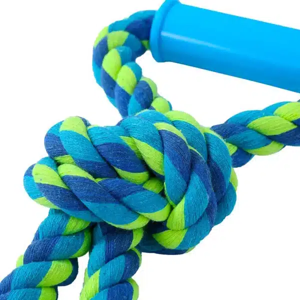 TWIN KNOTTED ROPE TUGGER TOY handle