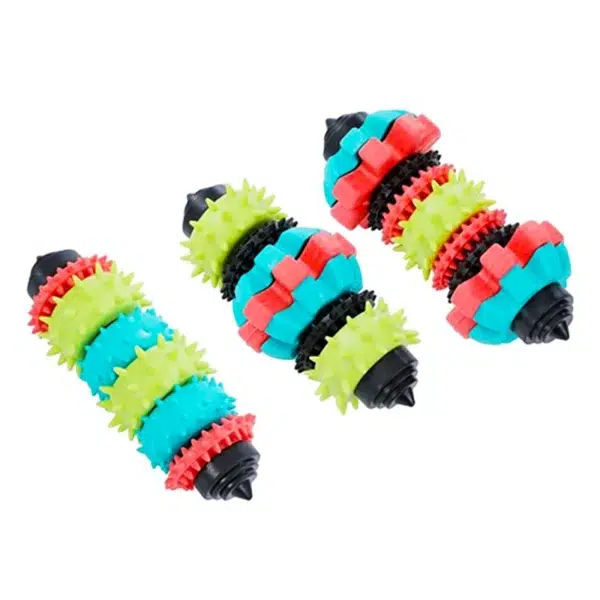 Dog Teeth Cleaning Rubber Toy Gear Floss Wheel