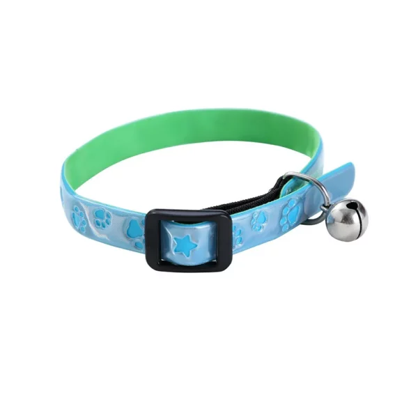 Reflective Fluoro Cat Collar with Bell-withth