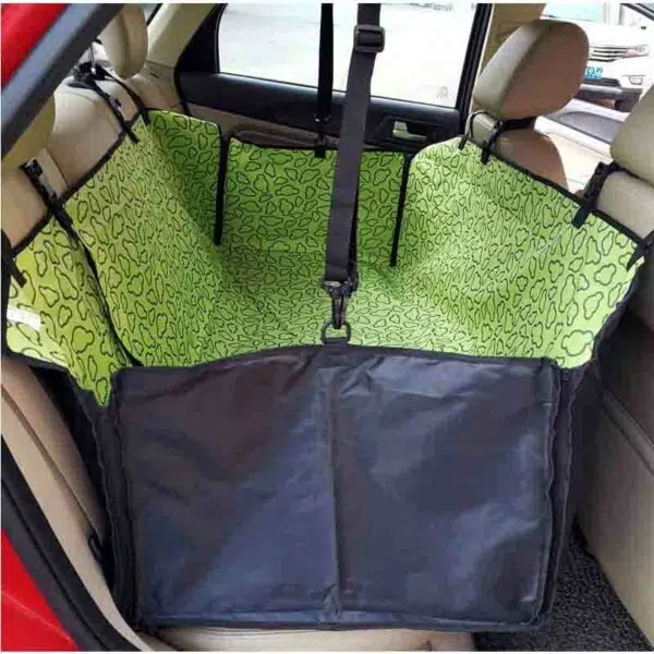 dog car seat cover Green with side protector