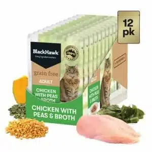 black-hawk-adult-grain-free-wet-cat-food-chicken-with-peas-broth-and-gravy-12x85g